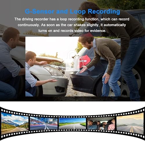 Backup Camera for Car Security Dash Cam Front and Rear Vehicle Camera Dual DashCam Back up Camera, 3 Inch IPS Screen Video Recorder G-Sensor Night Vision Truck Camera