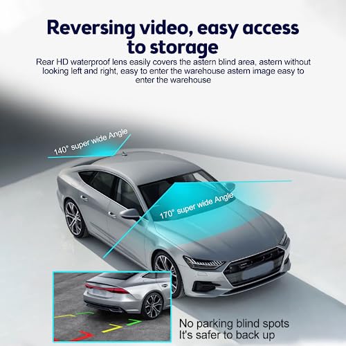 Backup Camera for Car Security Dash Cam Front and Rear Vehicle Camera Dual DashCam Back up Camera, 3 Inch IPS Screen Video Recorder G-Sensor Night Vision Truck Camera