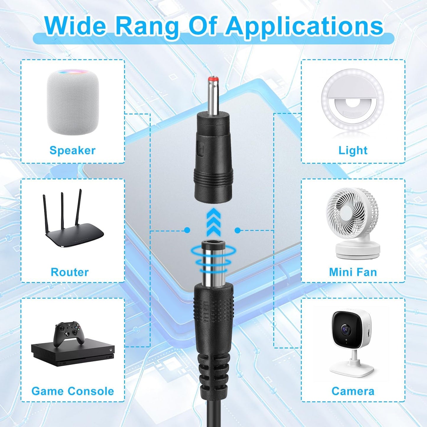 Cable de alimentación elevador de voltaje, USB CC de 5 V a 12 V (3 pies), adaptador USB C a CC de 12 V con conector de CC, convertidor Boost