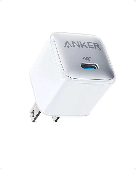 Anker - (Anker Nano Pro) 20W PIQ 3.0, cargador rápido durable, cargador USB C para iPhone 13/13 Mini/13 Pro/13 Pro Max/12, iPad/iPad Mini, Pixel, y más.